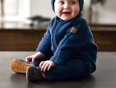 Mikk-line ulddragt mørkeblå merinould